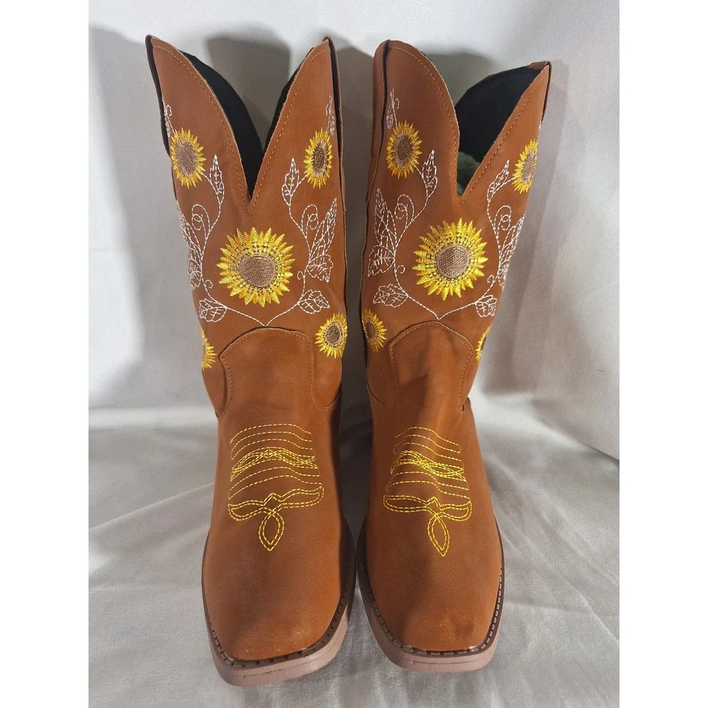 SZTee Cowboy Boots‎ For Women Winter Western Cowgirl Boots Size 38 (7) NEW